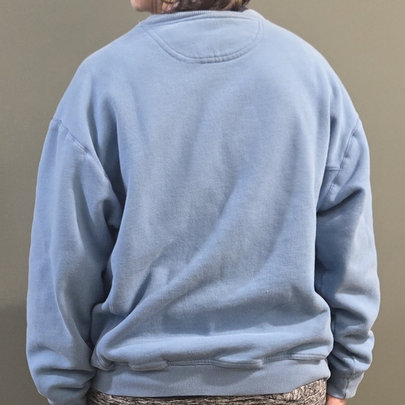 Fila Blue Crewneck Sweater with Ribbed Cuffs - Picture 2 of 8